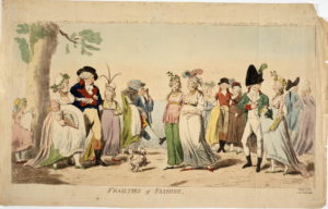 Isaac Cruikshank, Frailties of Fashion (1793) ©Trustees of the British Museum 