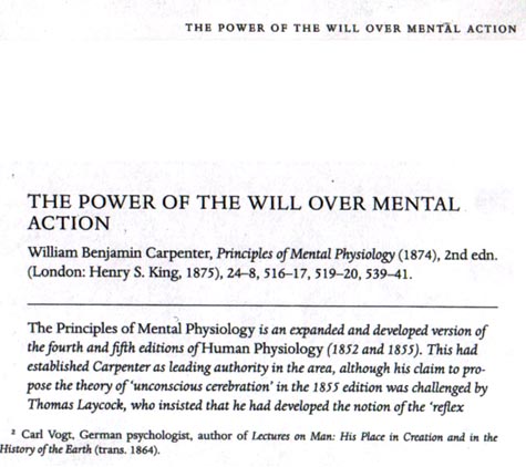 The power of the will over mental action