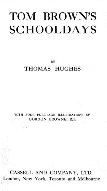 Tom Brown’s Schooldays (1857)