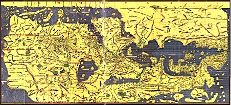 The Tabula Rogeriana, drawn by al-Idrisi for Roger II of Sicily in 1154. [Source: Wikimedia Commons]