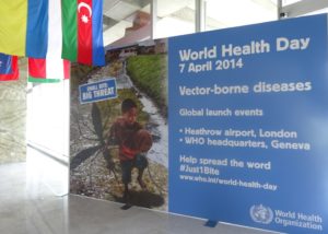 WHO headquarters on World Health Day