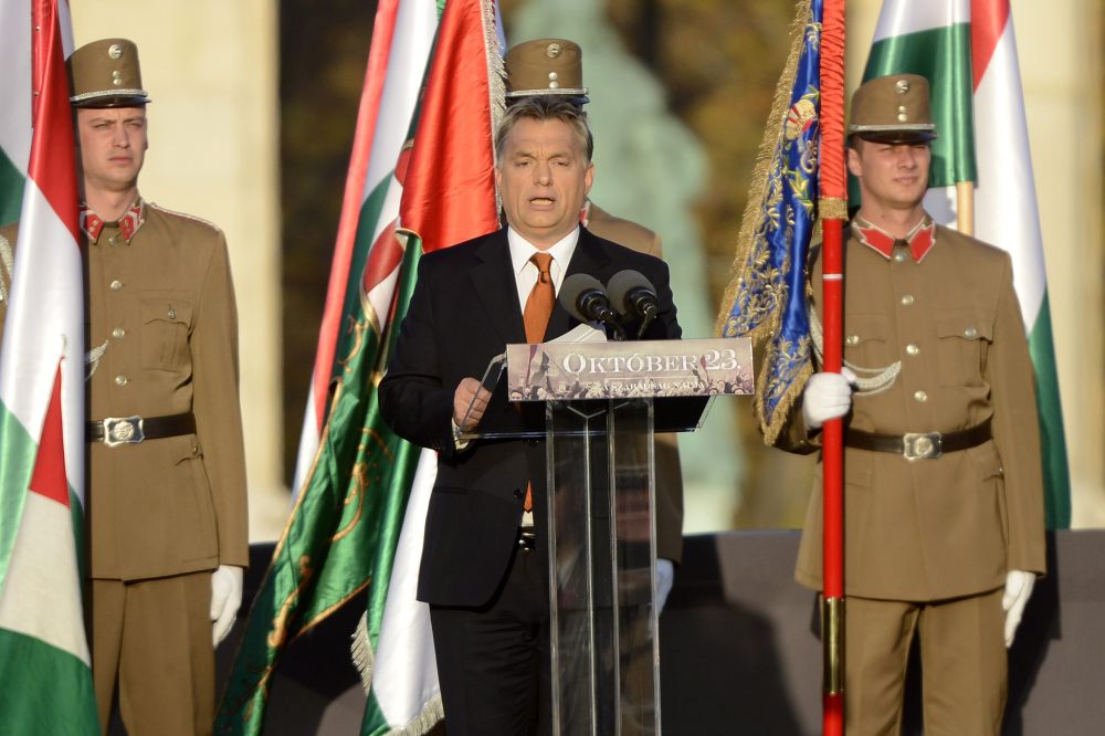 Viktor Orbán's speech on October 23, 2013 in Budapest. Photo by Kovács Tamás/MTI
